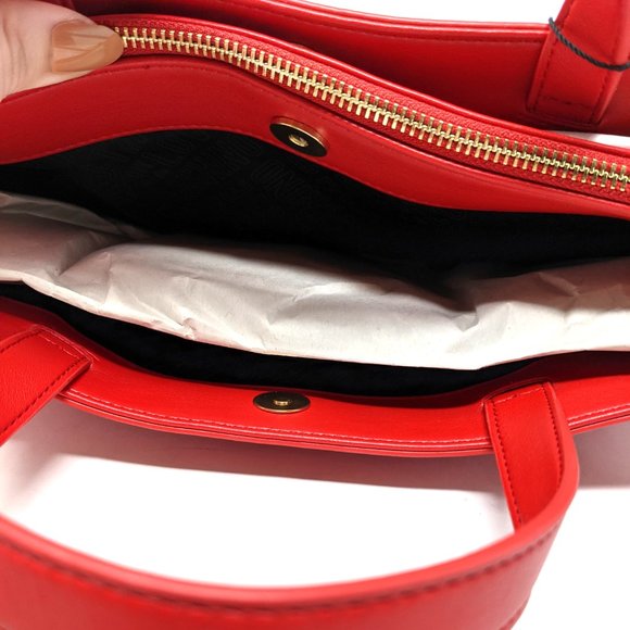 New Love Moschino Borsa Pu Rosso Red Satchel Bag - Picture 10 of 16